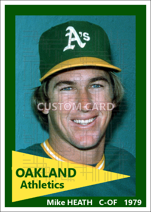Mike Heath - 1979 Oakland Athletics - choose a size & style