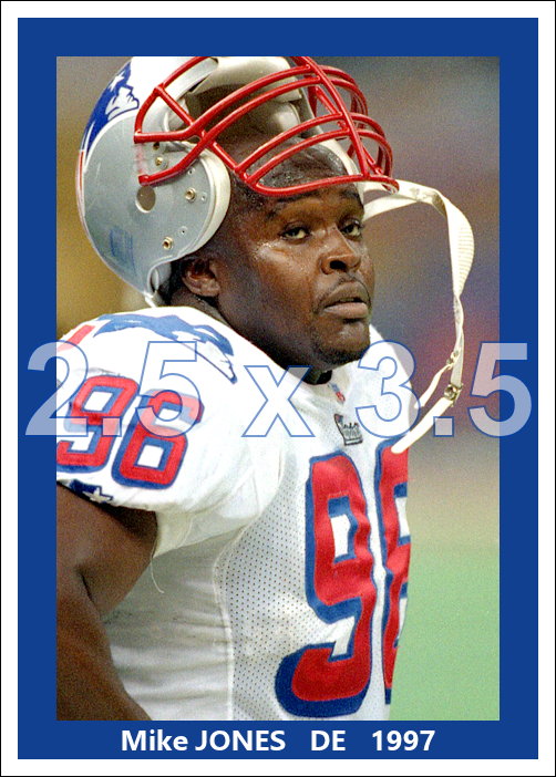 Mike Jones - 1997 New England Patriots - choose a size & style