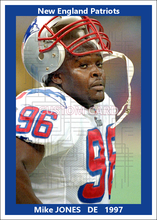 Mike Jones - 1997 New England Patriots - choose a size & style