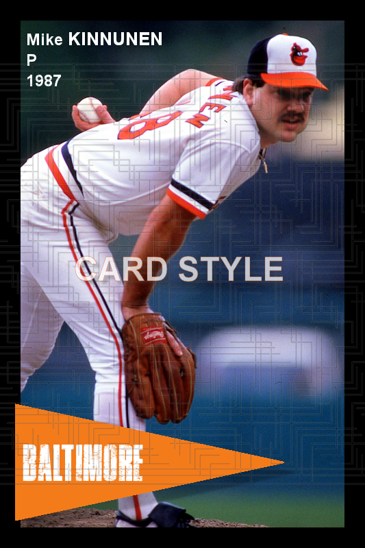 Mike Kinnunen - 1987 Baltimore Orioles - choose a size & style