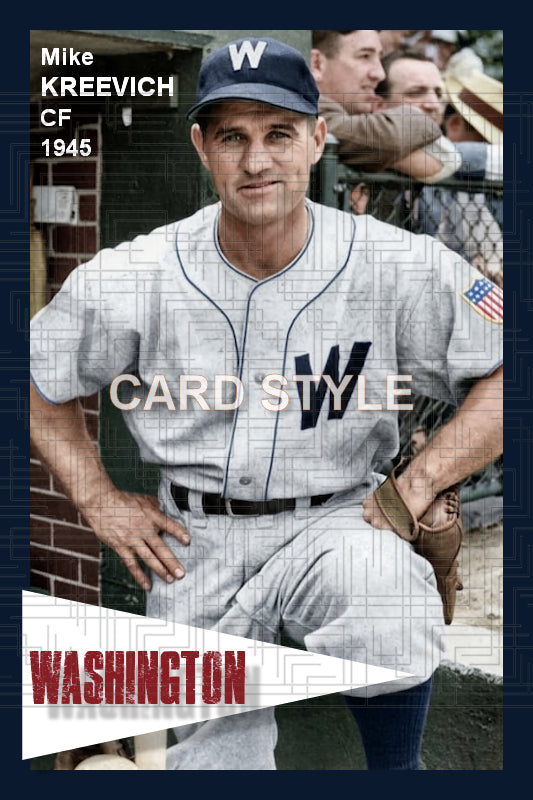Mike Kreevich - 1945 Washington Senators - choose a size & style