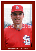 Mike Laga - 1987 St. Louis Cardinals - choose a size & style