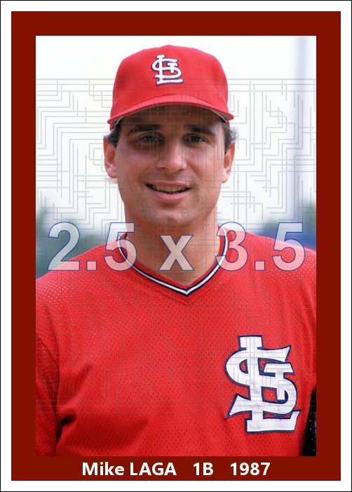 Mike Laga - 1987 St. Louis Cardinals - choose a size & style