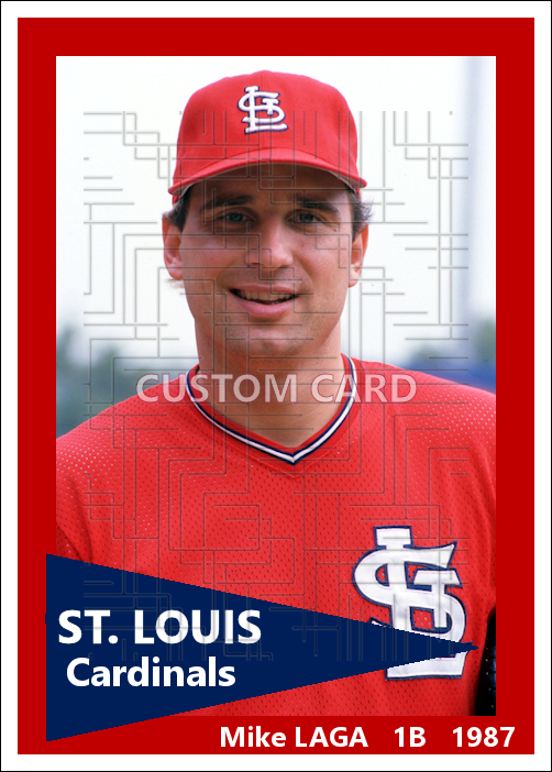 Mike Laga - 1987 St. Louis Cardinals - choose a size & style