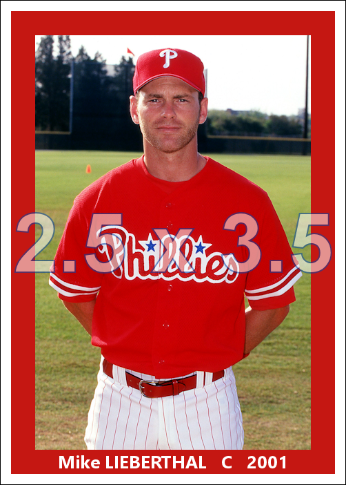 Mike Lieberthal - 2001 Philadelphia Phillies - choose a size & style