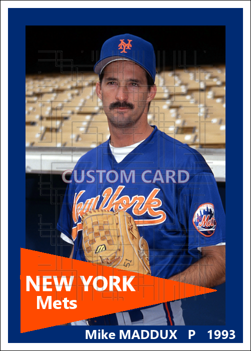 Mike Maddux - 1993 New York Mets - choose a size & style