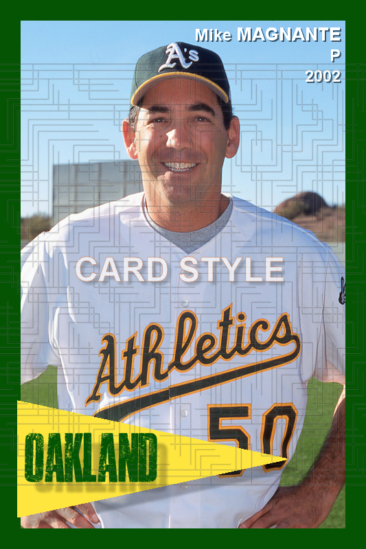 Mike Magnante - 2002 Oakland Athletics - choose a size & style