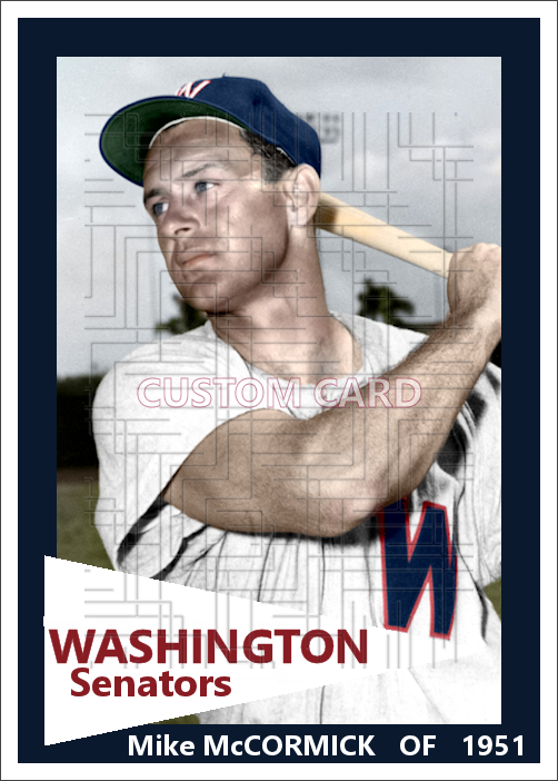 Mike McCormick - 1951 Washington Senators - choose a size & style