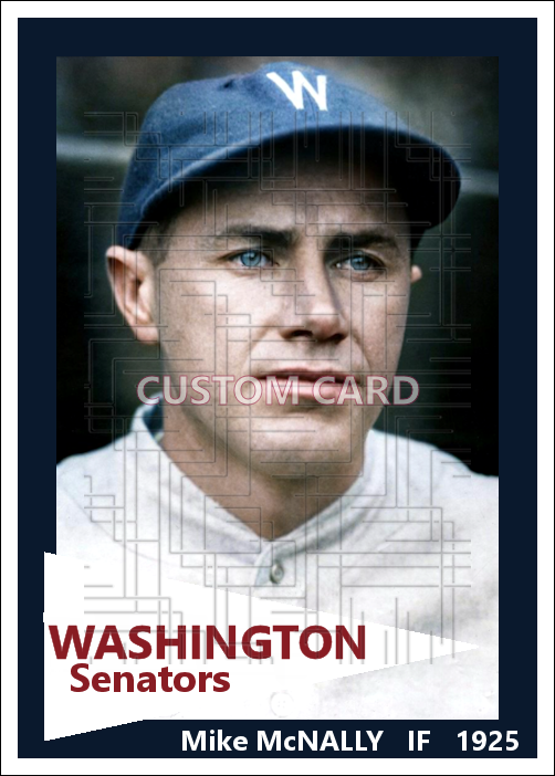 Mike McNally - 1925 Washington Senators - choose a size & style