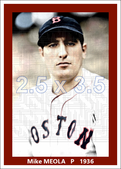 Mike Meola - 1936 Boston Red Sox - choose a size & style