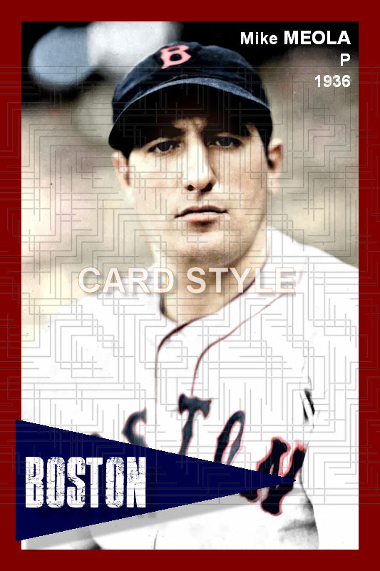Mike Meola - 1936 Boston Red Sox - choose a size & style