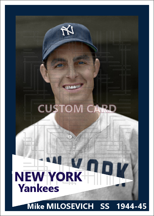 Mike Milosevich - 1944-45 New York Yankees - choose a size & style