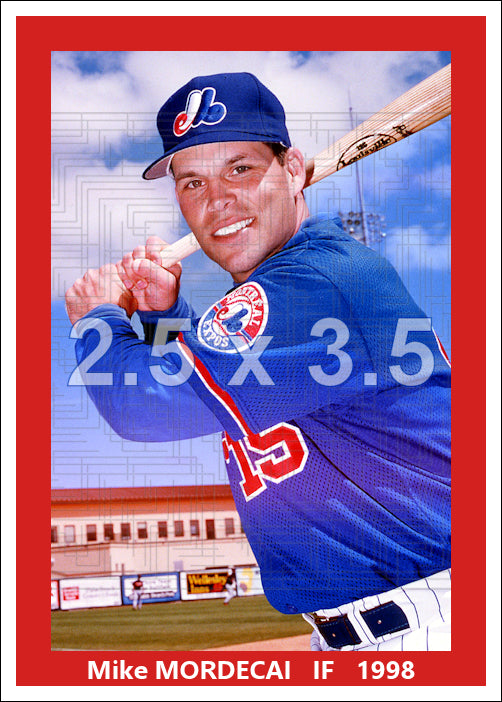 Mike Mordecai - 1998 Montreal Expos - choose a size & style