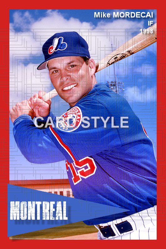 Mike Mordecai - 1998 Montreal Expos - choose a size & style
