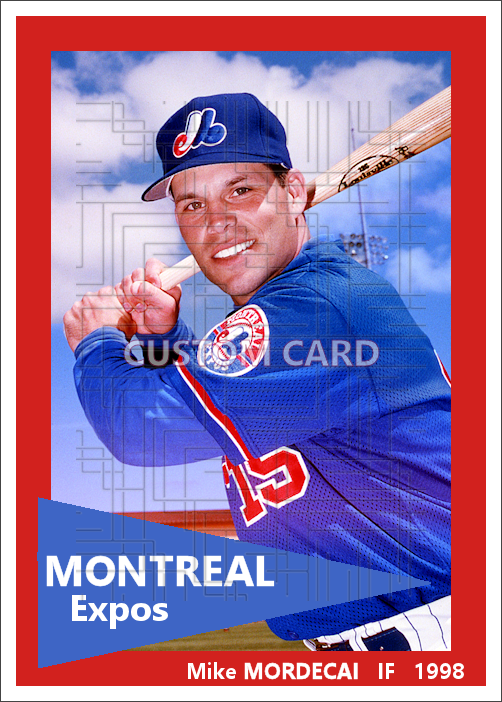 Mike Mordecai - 1998 Montreal Expos - choose a size & style