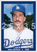 Mike Munoz - 1989 Los Angeles Dodgers - choose a size & style