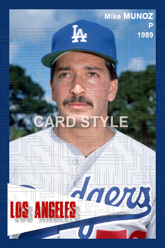 Mike Munoz - 1989 Los Angeles Dodgers - choose a size & style