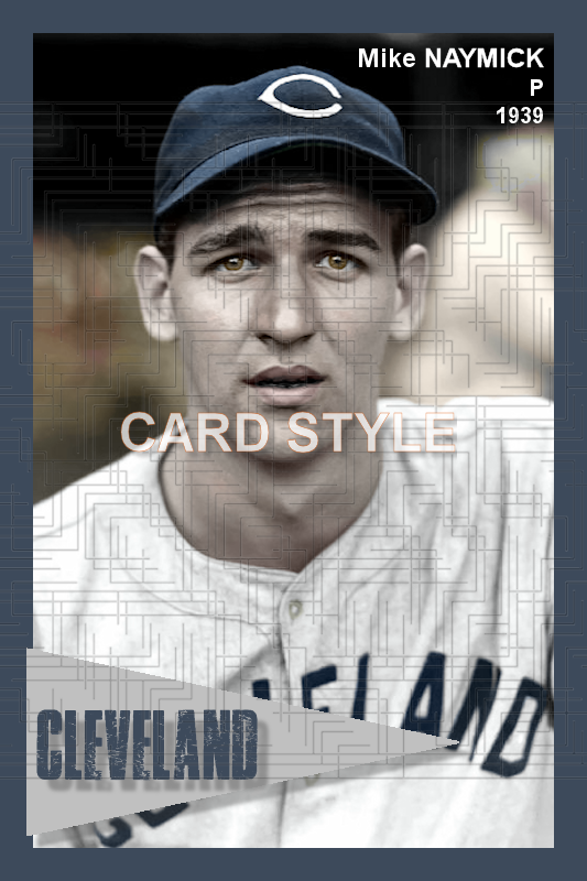 Mike Naymick - 1939 Cleveland Indians - choose a size & style