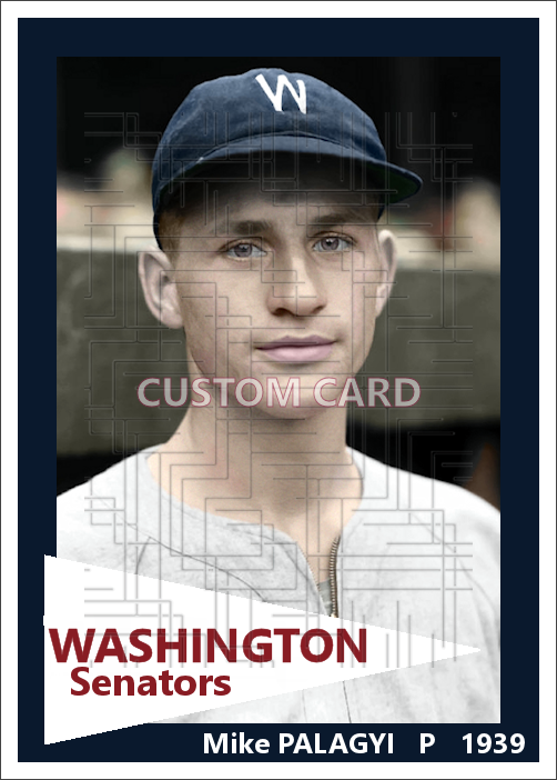 Mike Palagyi - 1939 Washington Senators - choose a size & style