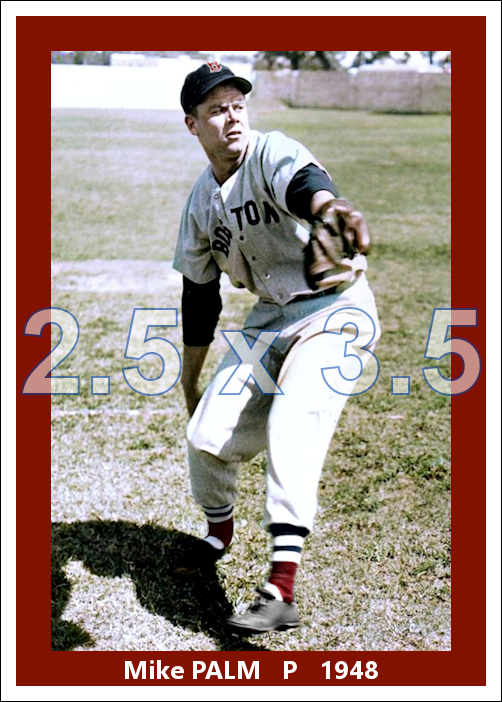 Mike Palm - 1948 Boston Red Sox - choose a size & style