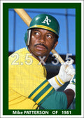 Mike Patterson - 1981 Oakland Athletics - choose a size & style
