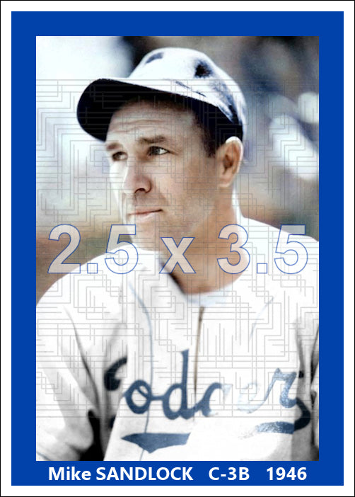 Mike Sandlock - 1946 Brooklyn Dodgers - choose a size & style
