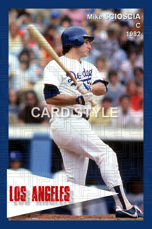 Mike Scioscia - 1982 Los Angeles Dodgers - choose a size & style