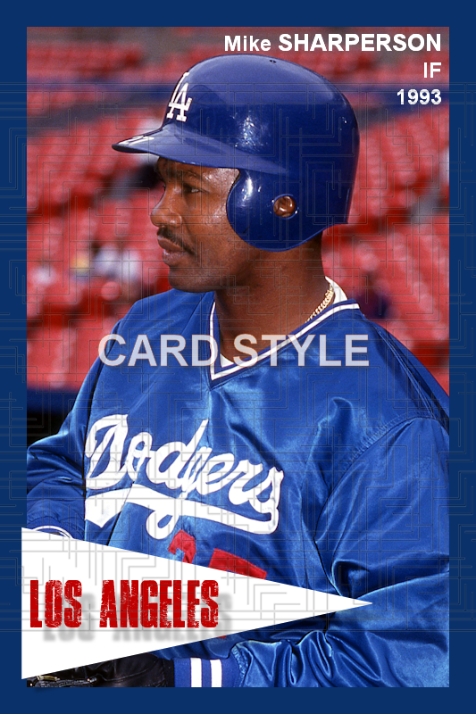 Mike Sharperson - 1993 Los Angeles Dodgers - choose a size & style