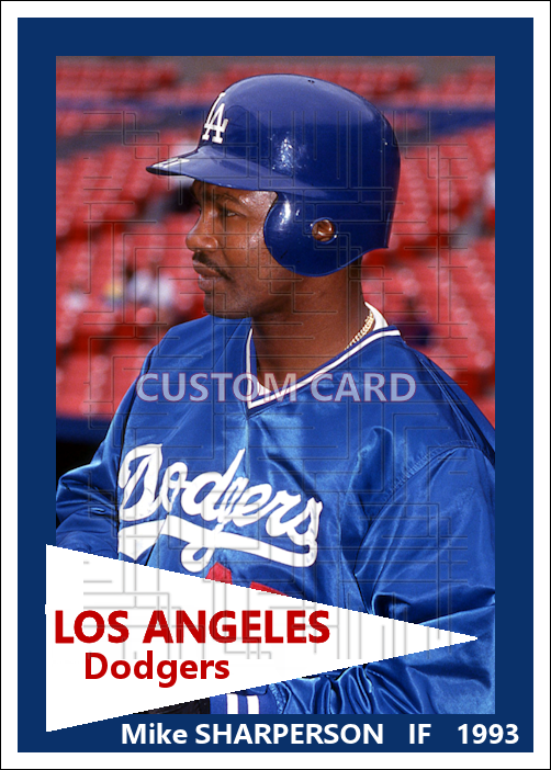 Mike Sharperson - 1993 Los Angeles Dodgers - choose a size & style