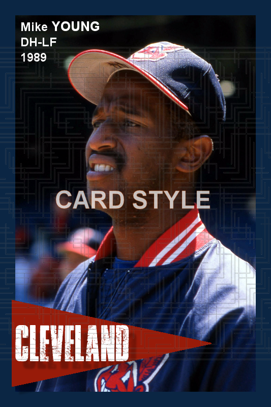 Mike Young - 1989 Cleveland Indians - choose a size & style