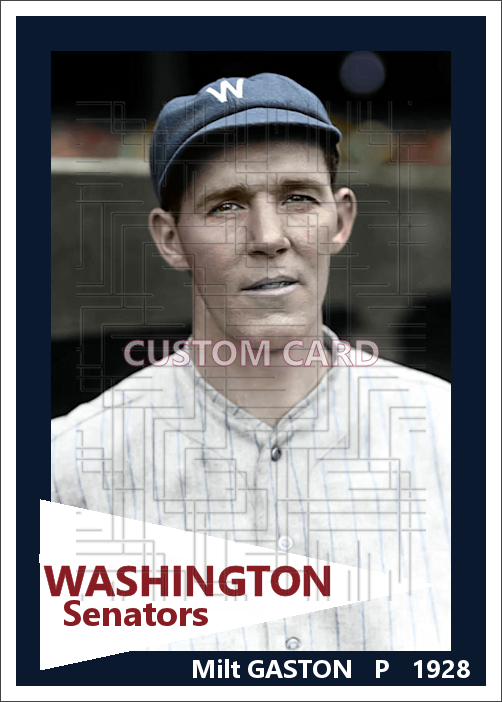Milt Gaston - 1928 Washington Senators - choose a size & style