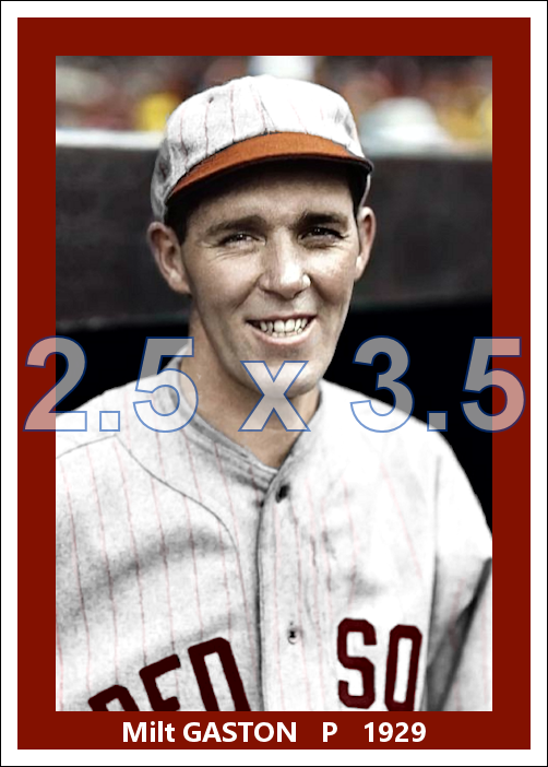 Milt Gaston - 1929 Boston Red Sox - choose a size & style