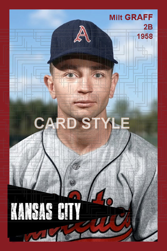 Milt Graff - 1958 Kansas City Athletics - choose a size & style