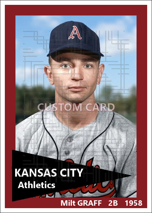 Milt Graff - 1958 Kansas City Athletics - choose a size & style