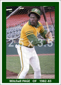 Mitchell Page - 1982-83 Oakland Athletics - choose a size & style