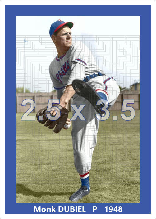Monk Dubiel - 1948 Philadelphia Phillies - choose a size & style