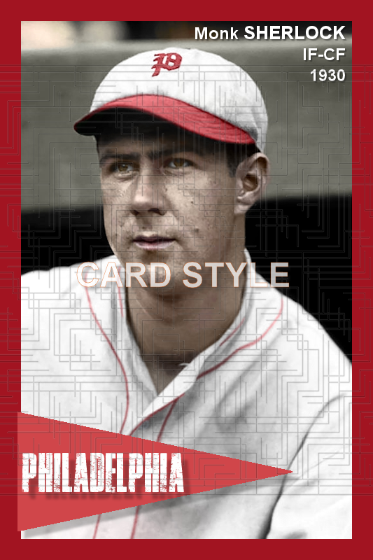 Monk Sherlock - 1930 Philadelphia Phillies - choose a size & style