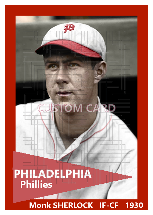 Monk Sherlock - 1930 Philadelphia Phillies - choose a size & style