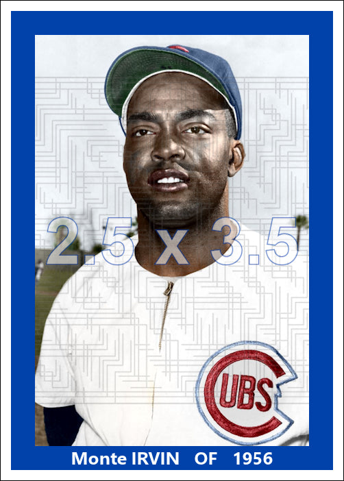Monte Irvin - 1956 Chicago Cubs - choose a size & style