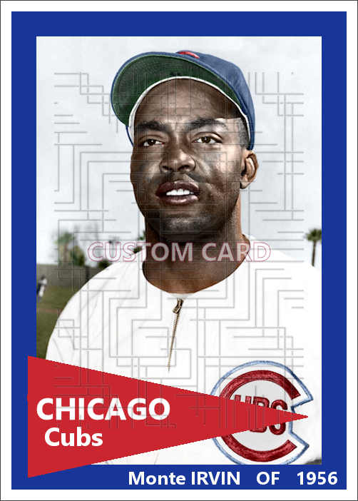 Monte Irvin - 1956 Chicago Cubs - choose a size & style