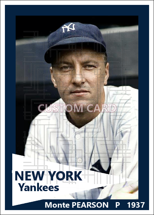 Monte Pearson - 1937 New York Yankees - choose a size & style