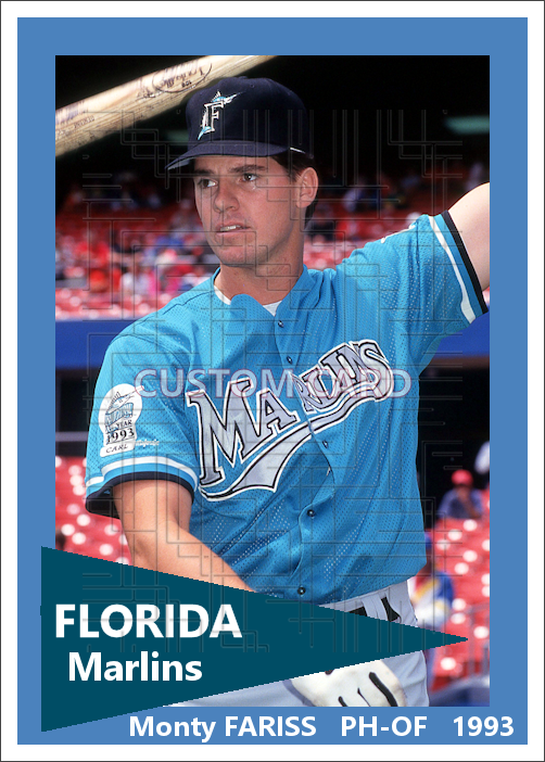 Monty Fariss - 1993 Florida Marlins - choose a size & style