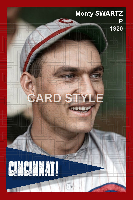Monty Swartz - 1920 Cincinnati Reds - choose a size & style