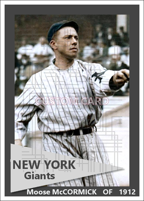 Moose McCormick - 1912 New York Giants - choose a size & style