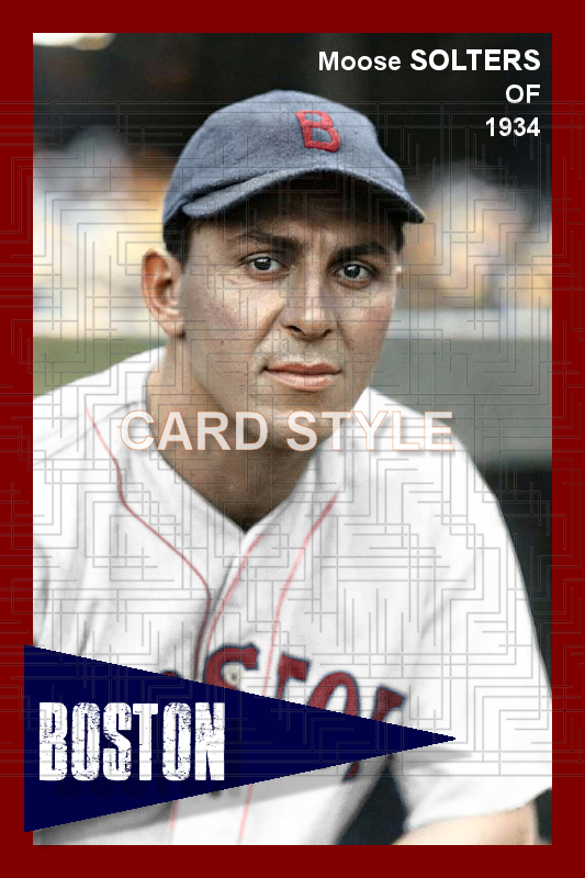 Moose Solters - 1934 Boston Red Sox - choose a size & style
