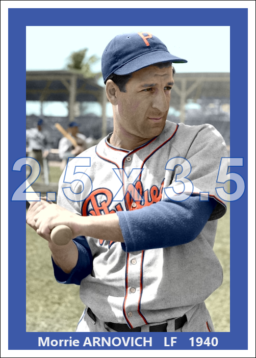 Morrie Arnovich - 1940 Philadelphia Phillies - choose a size & style