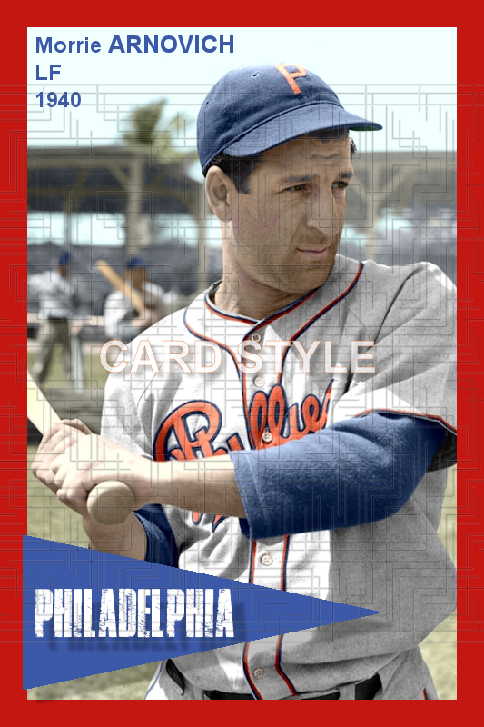 Morrie Arnovich - 1940 Philadelphia Phillies - choose a size & style