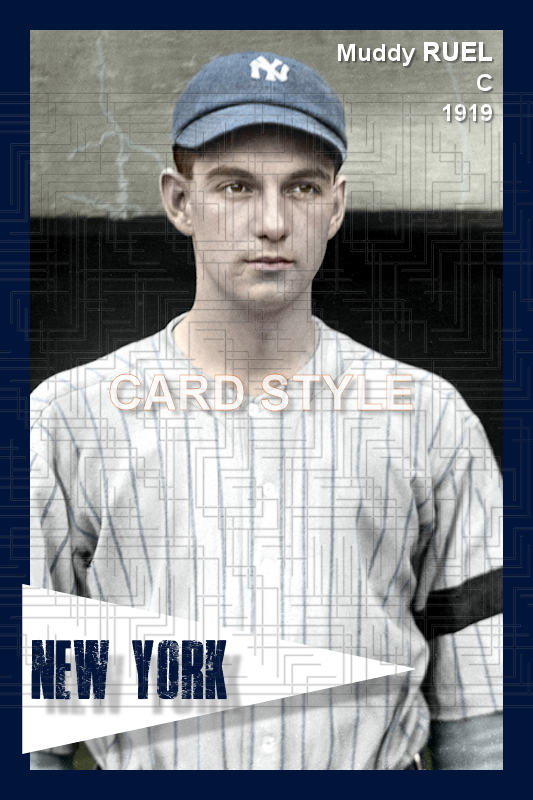 Muddy Ruel - 1919 New York Yankees - choose a size & style