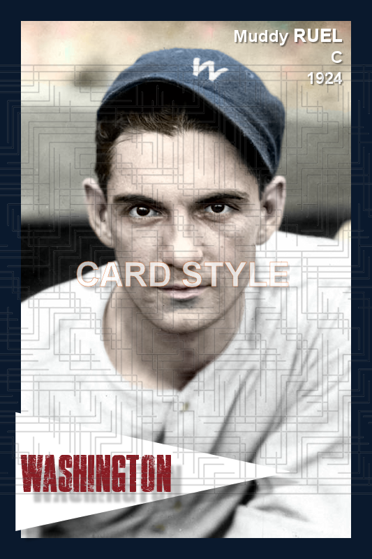 Muddy Ruel - 1924 Washington Senators - choose a size & style