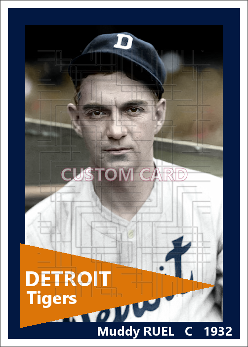 Muddy Ruel - 1932 Detroit Tigers - choose a size & style
